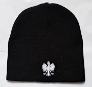 CZAPKA zimowa Patriota z orłem POLSKA Orzeł czarna