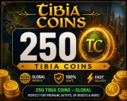 TIBIA COINS 250 TC Transferable Wszystkie Światy PACC