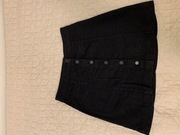 spódnica mini h&m czarna guziki