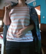 Bawełniana koszulka krótki rękaw ze ściągaczem