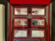 Polskie banknoty obiegowe zestaw srebrnych monet 10-500zł 2022r.