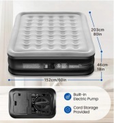 Materac dmuchany Airefina AF-A08 203x152x46 cm 340 kg wbudowana pompka