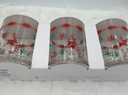 Szklanki świąteczne renifery i śnieżynki EXCELSA kpl 3 sztuki