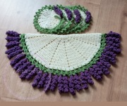 Komplet podkładek szydełkowych "Lawendowa Harmonia"