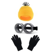 Kostium przebranie strój Minionek Minionki okulary czapka rękawiczki nowy