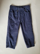 Granatowe spodnie - joggery cargo, ENDO, rozm. 92