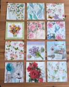 Zestaw trzeci - 12 serwetek, decoupage, nowe