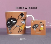 Muminki KUBEK Moomin Arabia Finland - BOBEK w RUCHU - naklejka i zawieszka