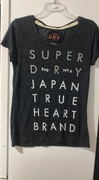 OKAZJA Superdry T-shirt czarny unisex M nadruk Japan True Heart Brand HIT 