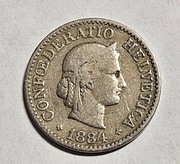 10 Rappen 1884 Szwajcaria
