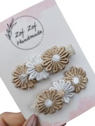 Spinki kwiatuszki handmade