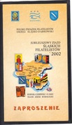 RYBNIK 2002r. Zaproszenie IV Edycja Prymusy Zjazd Filatelistów PZF