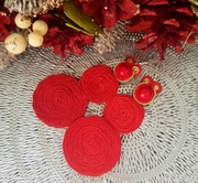 kolczyki sutasz czerwone 