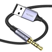 Kabel USB z wtyczką 3,5 mm, USB 2.0 męski do męskiego złącza AUX 3,5 m