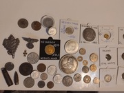 zestaw monet  - odznaki niemieckie - duży medal