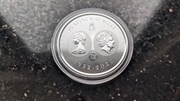 Srebrna moneta Platynowy Jubileusz Królowej, 1 oz Ag999