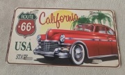 Tabliczka metalowa 66 ROUTE California USA.  OldMobil.