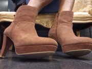 Botki zamszowe beżowe 41 (art.BU -08)