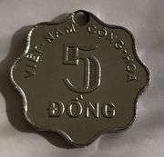 Moneta Wietnam 5 dong 1971 r.