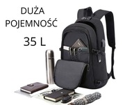 Plecak podróżny, do samolotu, na laptop, do pracy, antykradzieżowy USB 