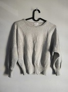 Szary cienki sweter bluzka damska krótka długi rękaw rozmiar S