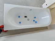 Wanna narożna Besco Avita 170x75 cm asymetryczna lewa biała + nogi