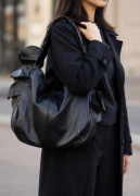 Torba damska z hopper A4 czarna nowa z metką elegancka