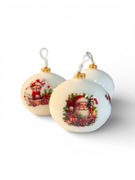 Świeca Świąteczna Bombka - present święta zestaw 3 szt