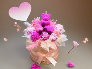 FLOWER BOX ŚWIECE SOJOWE ELEGANCKI PREZENT WALENTYNKI DZIEŃ BABCI