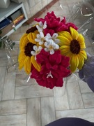 Własnoręcznie Robiony Bukiet Kwiatów 