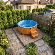 BALIA Ogrodowa OD RĘKI HOT TUB Bania Jacuzzi 200cm piec zewnętrzny