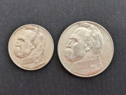 Srebrna moneta II RP Piłsudski 5 zł 10 zł 1935