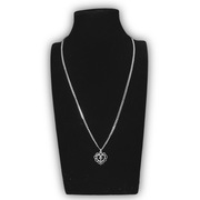 Naszyjnik pancerka 55 cm 3 mm – krzyżyk w sercu