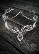 Tiara elficka, diadem ślubny wróżkowa ozdoba