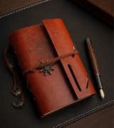 Zestaw prezentowy – pióro + skórzany notes 14x10 cm