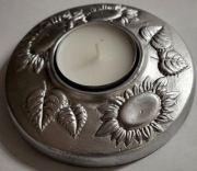 Świecznik gipsowy, figurka gips, ozdobna