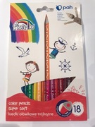 Kredki ołówkowe FIORELLO Super Soft, trójkątne (18kol) 170-2187