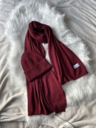 Szal i czapka bordo camel karmel Cashmere 50% kaszmir 50% wełna
