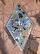 Stolik dziecięcy my craft z żywicy epoksydowej, fluoroscencyjny