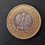 Moneta 2 zł z 2008 roku obiegowa 2zl złote 2008r rok obiegowe 2zł 2008 rok