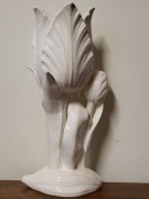 Ceramiczny świecznik w kształcie tulipana marki Fitz and Floyd, Vintage