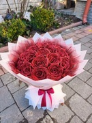 Bukiet róż ze wstążek. Wieczne róże. Dzień kobiet