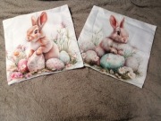 Komplet 2 powłoczek na poduszki jaśki Wielkanocny Zajączek Wielkanoc