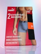 2 szt. bokserki Puma oryginalne, rm. L, czarne z czerwoną/pomarańczową opas