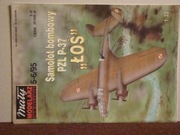 Mały Modelarz 5-6/96 PZL P-37 ŁOŚ NIEROZCIĘTE ARKUSZE