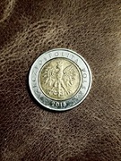 5zł 2018 100-lecie destrukt rozlanie rdzenia i przesunięcie stempla