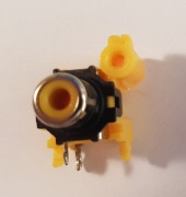 Złącze Cinch do druku żółte. 