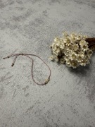 Bransoletka na sznurku jedwabnym, kulka, rurki