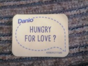 Naklejka Vlepka Danio Hungry for love?