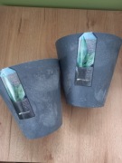 Zestaw 2 doniczek plastikowych bez podstawek